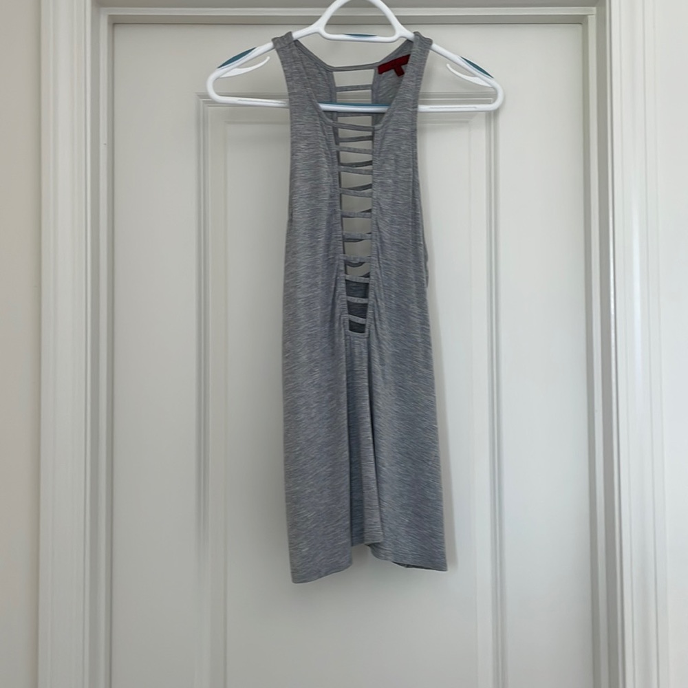 RED BKE Tank Top. Gray. Size small.